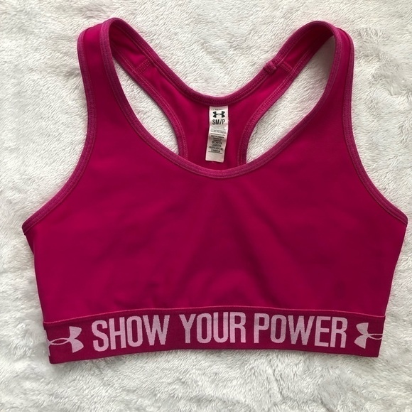 Under Armour Pink Breast Cancer Sports Bra - Picture 1 of 6